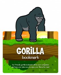 Разделител за книга Сафари - Горила