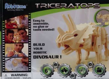 Дървен конструктор 3D пъзел Triceratoph D430