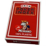 Карти за игра Modiano Poker Index червен