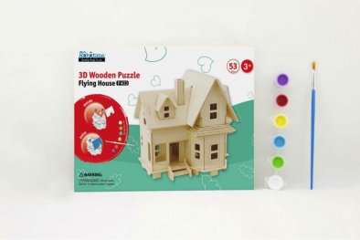 3D Wooden Puzzle - Flying House F403