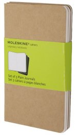 Бележник Moleskine Plain Cahier Journal Kraft Pocket: Set of 3 Plain Journals [Journal] [4949]