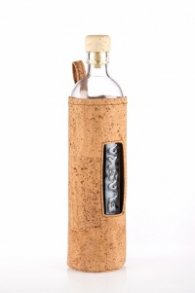 Бутилка FLASKA CORK 0.750L: Естествен корк+коркова тапа /прозорче/