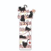 Книгоразделител - Музикални котки - CARTES D'ART