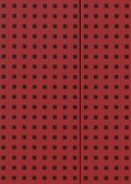 Бележник Paper- Oh Quadro Red on Black, B5, Lined/ 0564