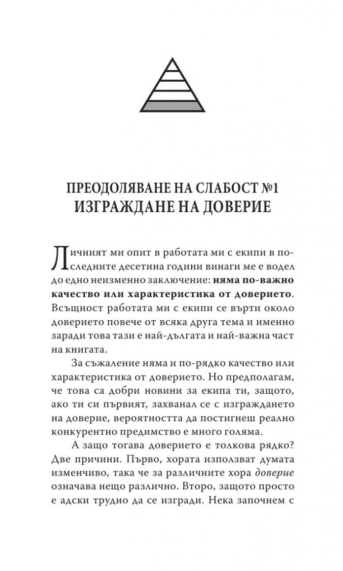 Преодоляване на петте основни слабости при работата в екип