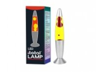 Лава лампа LED - Жълта течност, червен восък XL2677