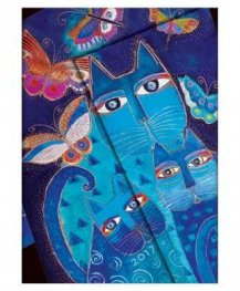 Бележник Paperblanks Dayplanners 2017 Blue Cats & Butterflies, Midi/ 4124