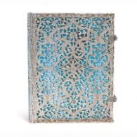 Бележник Paperblanks - Silver Filigree / Maya Blue / Ultra / Lined