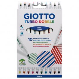 Двувърхи флумастери Giotto Turbo Dobble 10 цвята 424600