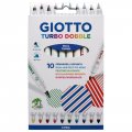 Двувърхи флумастери Giotto Turbo Dobble 10 цвята 424600