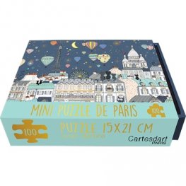 Мини пъзел - Париж през нощта CARTES D'ART