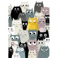 Джобен бележник - Хиляда котки CARTES D'ART