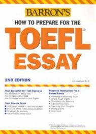 Barron's How To Prepare for the TOEFL Essay 2nd edition