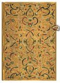 Бележник Paperblanks Gold Inlay Midi, Lined/ 5337