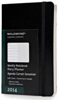 Бележник Moleskine 2012 12 Month Weekly Notebook Black Soft Cover Pocket [7146]