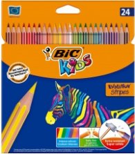Цветни моливи BIC Evolution Stripes 24 цвята