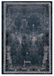 Бележник Paperblanks Dayplanners 2019 Midnight Style, Midi/ 9210