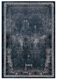 Бележник Paperblanks Dayplanners 2019 Midnight Style, Midi/ 9210