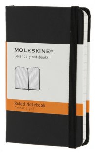 Бележник Moleskine Notebook Ruled Black Extra Small [Hard Cover] [7085]