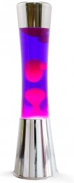 Лава лампа - Розова течност, лилав восък XL1772