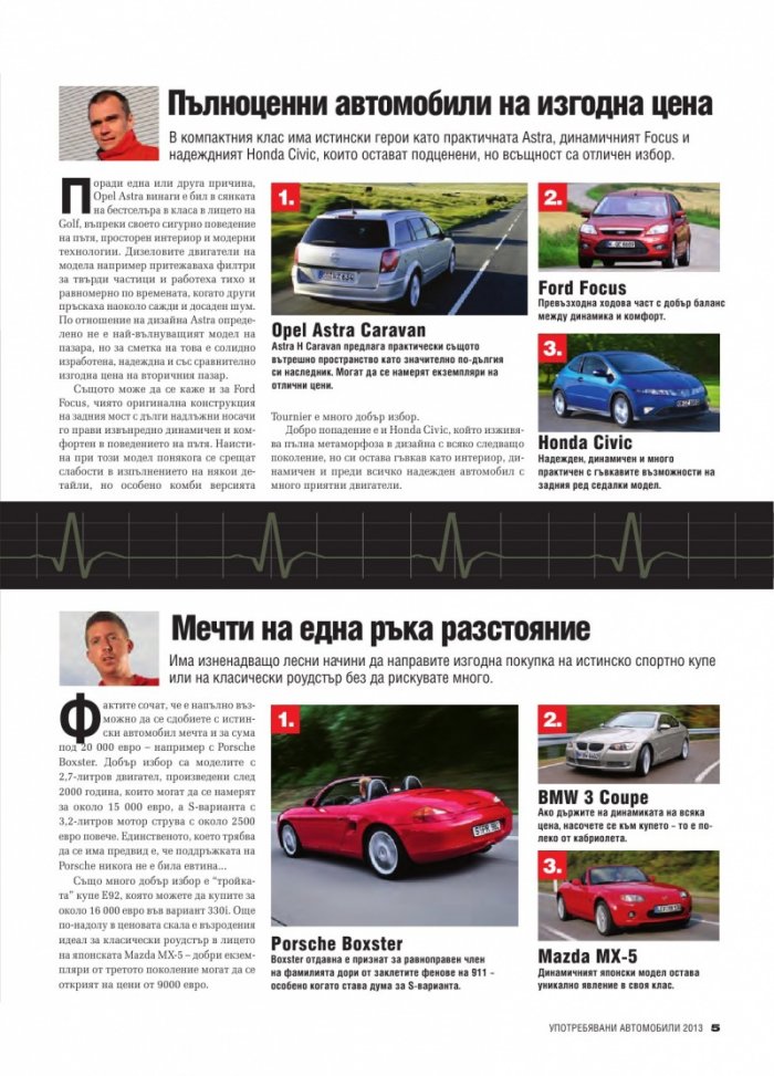 Употребявани автомобили 2013