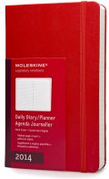 Бележник Moleskine 2014 12 Month Daily Planner Large Hard Cover Red [5746]