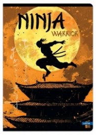 Тетрадка LASTVA Ninja Warrior, A4, 52 л, офсет 80 г различни видове