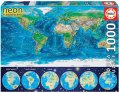 Неонов пъзел Световна карта - 1000 части 16760