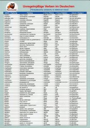 UngregelmaВige Verben im Deutschen (Неправилни глаголи в немския език)