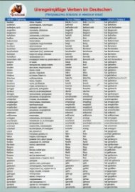 UngregelmaВige Verben im Deutschen (Неправилни глаголи в немския език)