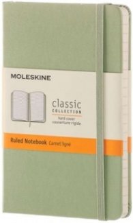 Moleskine Classic Notebook, Pocket, Ruled, Willow Green, Hard Cover [3588]