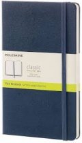 Moleskine Classic Notebook, Large, Plain, Sapphire Blue, Hard Cover [3687]