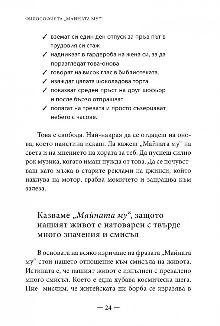 Философията " Майната му!". Най- висшият духовен принцип за разрешаване на всекидневни проблеми