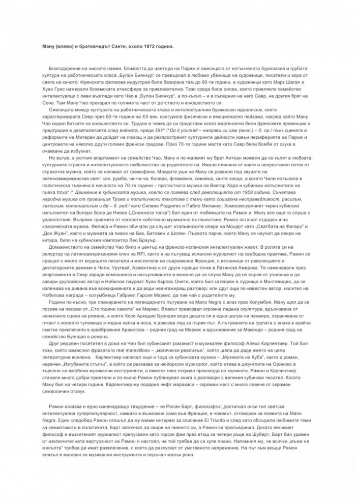 Clandestino: в търсене на Ману Чао
