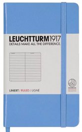 Бележник Leuchtturm 1917 Pocket Liniert [Ruled], Hardcover, Cornflower- Blue/ 339 588