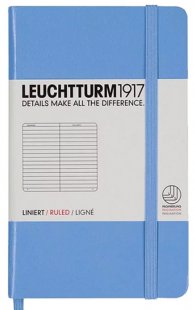 Бележник Leuchtturm 1917 Pocket Liniert [Ruled], Hardcover, Cornflower- Blue/ 339 588