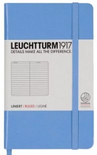 Бележник Leuchtturm 1917 Pocket Liniert [Ruled], Hardcover, Cornflower- Blue/ 339 588