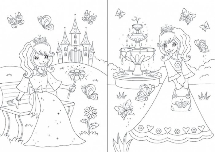 Принцеси. Оцвети! (синя книга)
