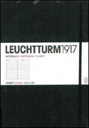 Бележник Leuchtturm 1917 Pocket Liniert [Ruled], Softcover, Black/ 306 017